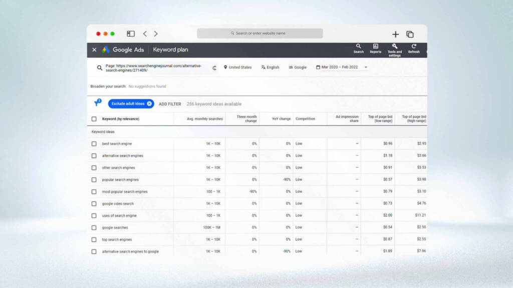 How to do keyword research in google keyword planner